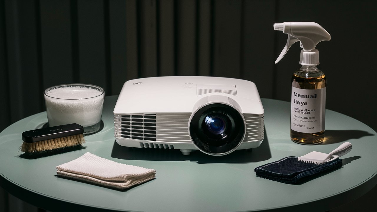 how to clean a projector