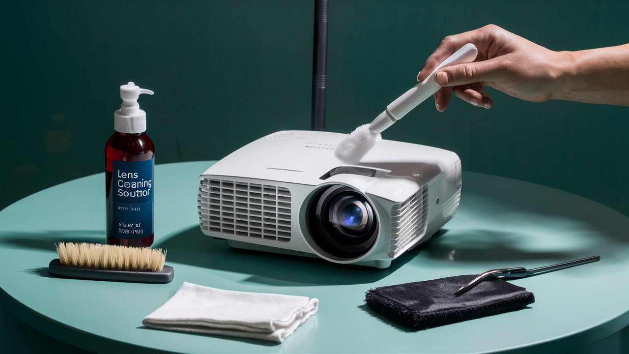 how to clean a projector